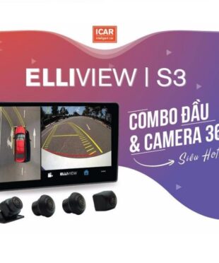 Camera 360 ô tô Elliview S3 tích hợp đầu màn hình Android