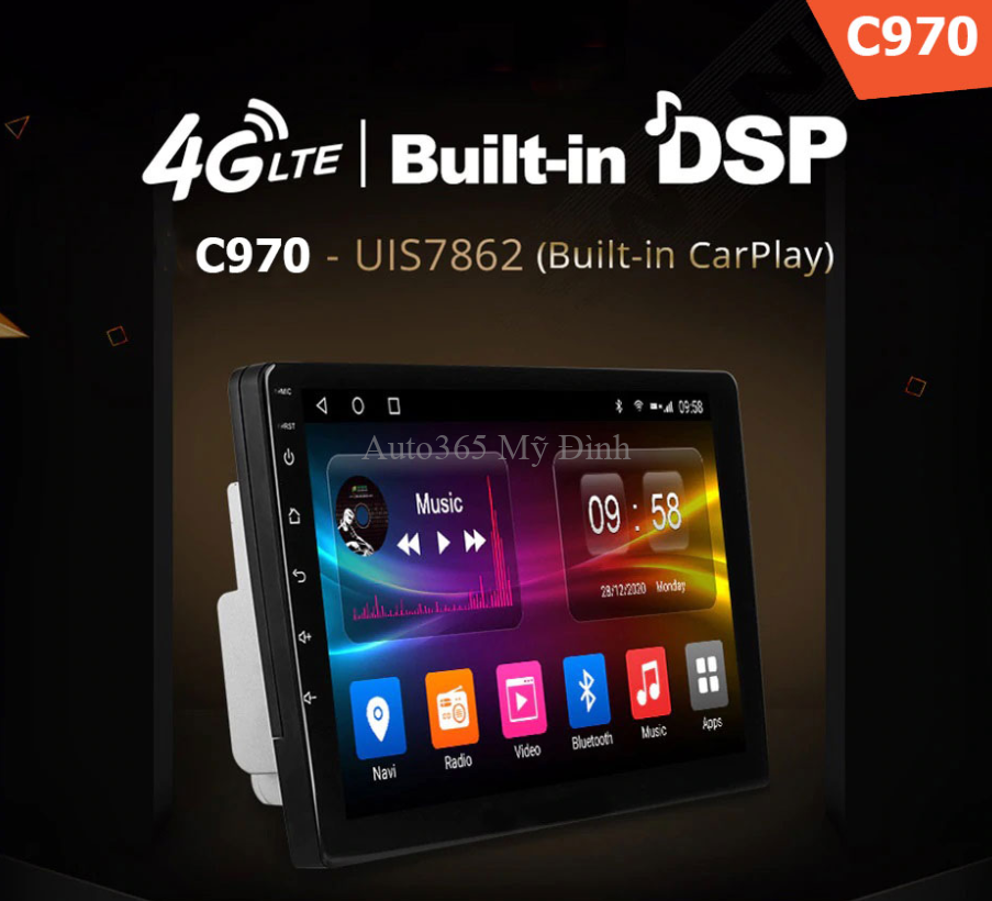 Màn hình DVD Android C970 Pro được ứng dụng công nghệ màn hình  chấm lượng tử QLED với độ phân giải cao cấp nhất