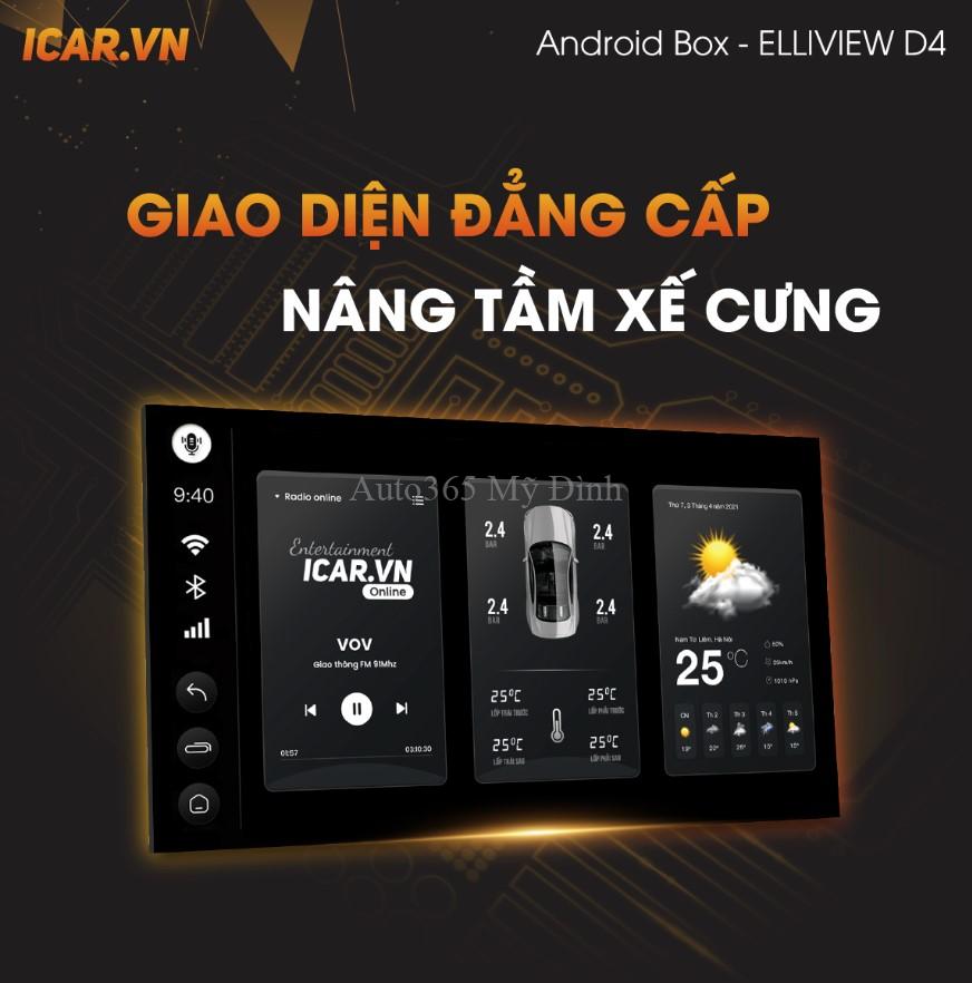 Giao diện Android Box ICAR Elliview D4