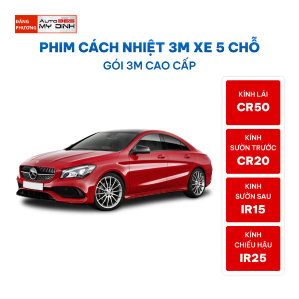 Phim cách nhiệt 3m cho xe 5 chỗ cao cấp