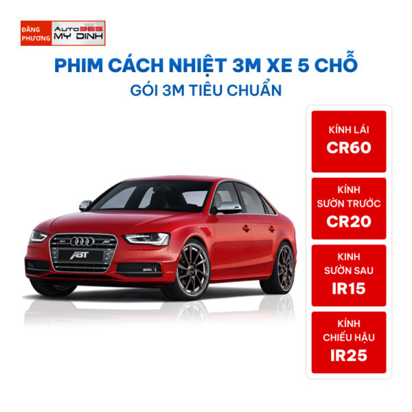 Phim cách nhiệt 3m cho xe 5 chỗ tiêu chuẩn