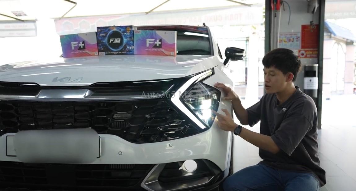 den kia sportage sau khi do bi laser f plus ultra va bi gam f10 new KIA SPORTAGE ĐỘ ĐÈN MODULE BI LASER X-LIGHT F+ULTRA KẾT HỢP BI GẦM X-LIGHT F10 NEW