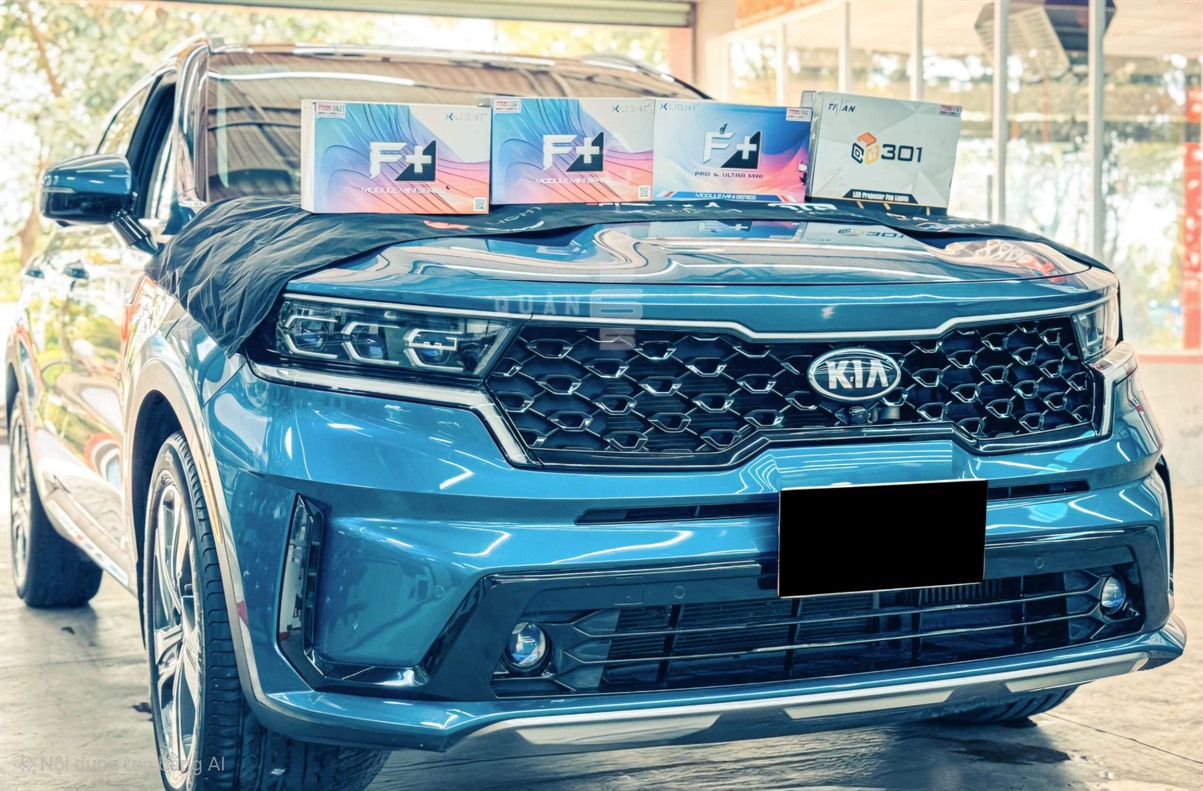Combo đèn pha/cos và bi gầm siêu sáng cho Kia Sorento