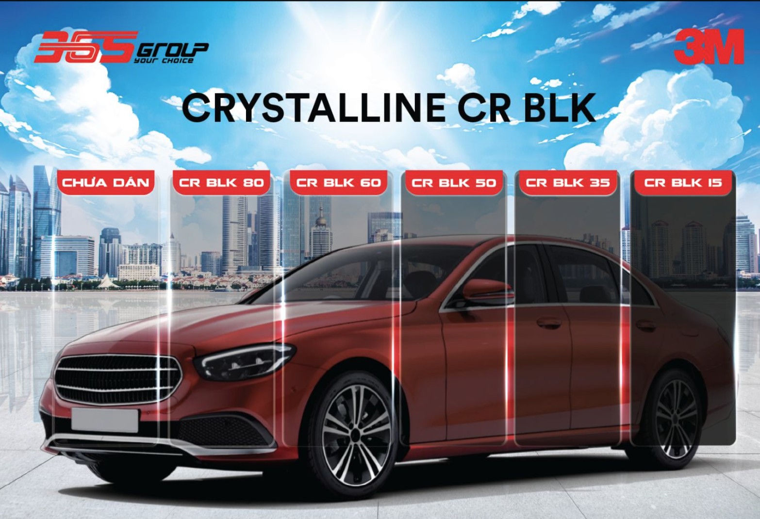 Gói phim cách nhiệt 3M Crystalline CR BLK