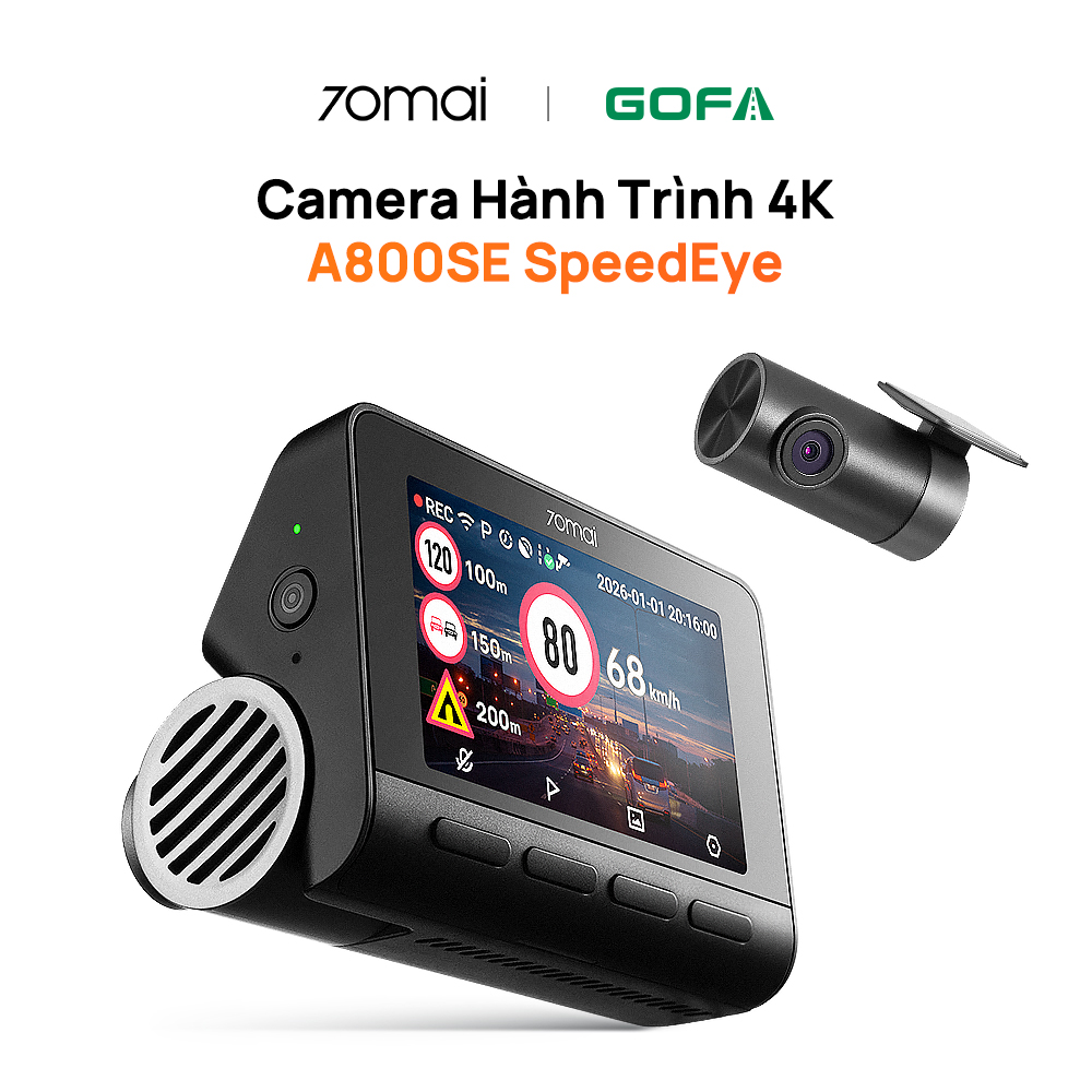 Camera hành trình 70mai A800SE SpeedEye trên nền trắng